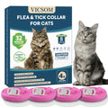 4 Pack Cat Flea Collar - Flea Collar for Cats Adjustable Waterproof Flea and Tick Prevention for Cats and Kittens - 32 Months Protection - Flea and Tick Treatment - Pink
