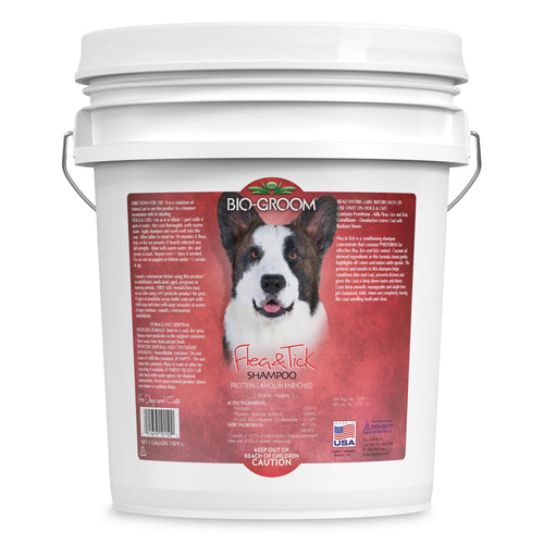 Bio-Groom Flea & Tick Dog Shampoo – Flea and Tick Prevention for Dogs Cat Flea Treatment Cruelty-Free Made in USA Natural Tick Repellent Protein-Lanolin Shampoo – 5 Gallons