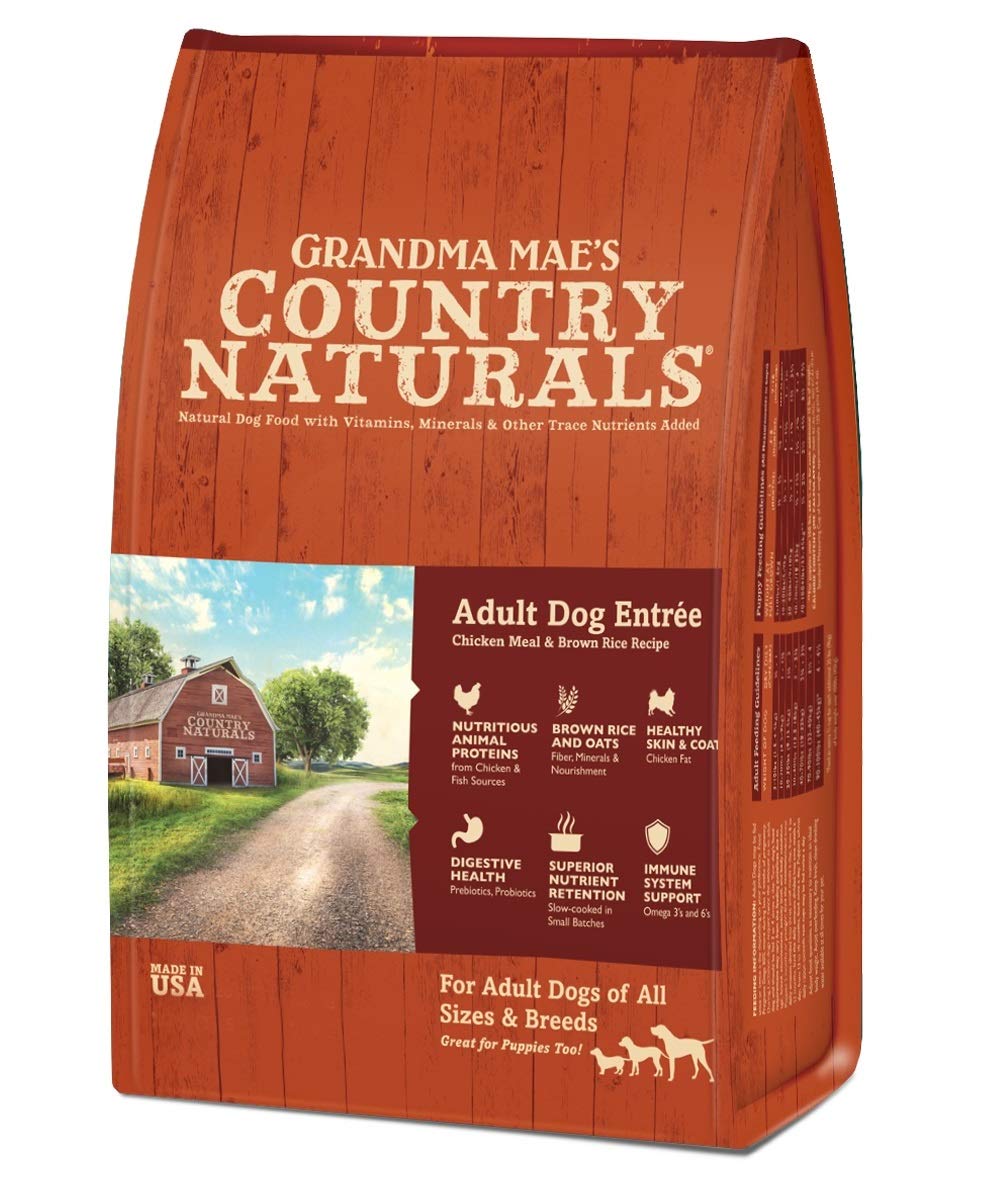 Grandma Maes Country Naturals Grain Inclusive Dry Dog Food 12 LBS Adult Chicken & Brown Rice