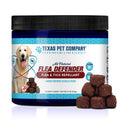 Texas Pet Company Natural Flea and Tick Prevention for Dogs Pills - Dog Flea and Tick Treatment Chewable Supplement - Oral Flea Treatment for Dogs Flea Pills Defense - All Breeds & Ages - Made in USA