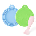 Generic Pet Food Can Cover Silicone Can Lids for Dog and Cat Food dishwasher safe can cover most standard sized dog and cat cans (Blue+Green)