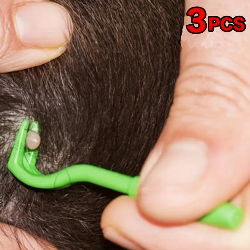 3PCS Dog Flea Tick Hook and Lice Remover Set