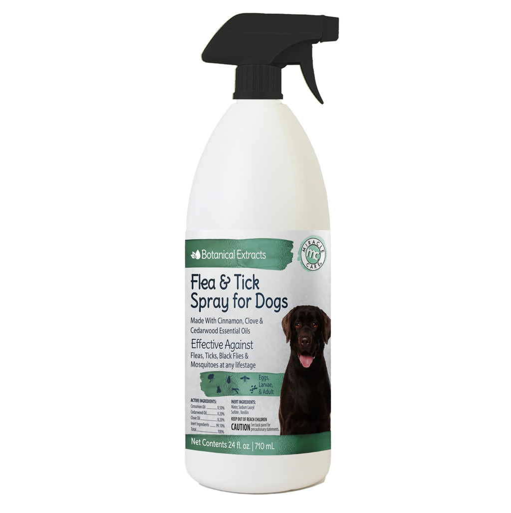 Miracle Care Pet & Home Flea & Tick Spray for Dogs 24 Ounces