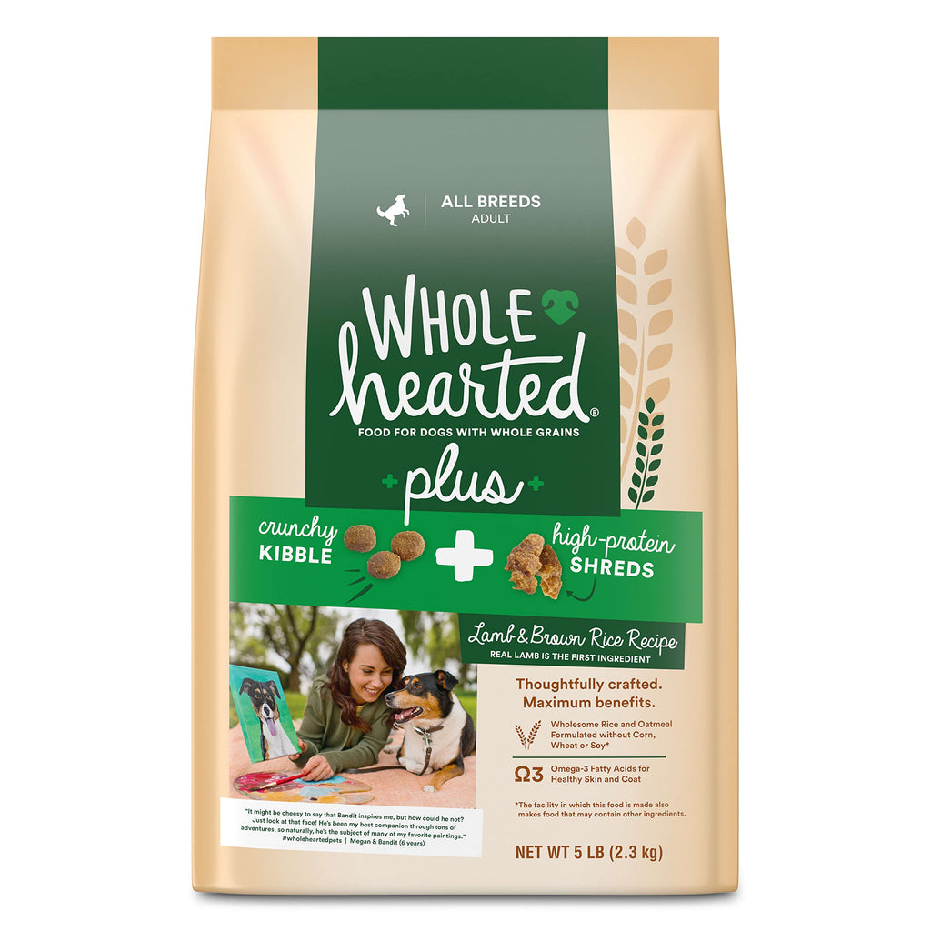 WholeHearted Plus Lamb & Brown Rice Recipe with Whole Grains Dry Dog Food 5 lbs.