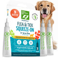 Only Natural Pet Flea and Tick Control for Large Breed Dogs (Over 40 lbs) - EasyDefense Flea & Tick Herbal Squeeze-On Drops - 3 Month Supply
